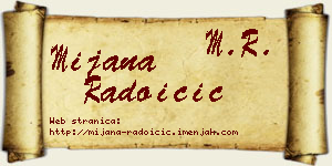 Mijana Radoičić vizit kartica